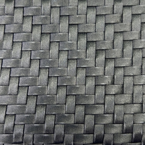 JUDITH LEIBER Vintage Black Silk Woven Clutch Shoulder Bag Evening Handbag - Picture 12 of 12